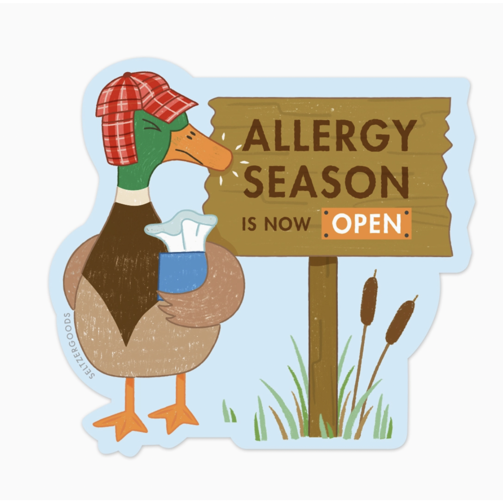 Seltzer Allergy Season Sticker