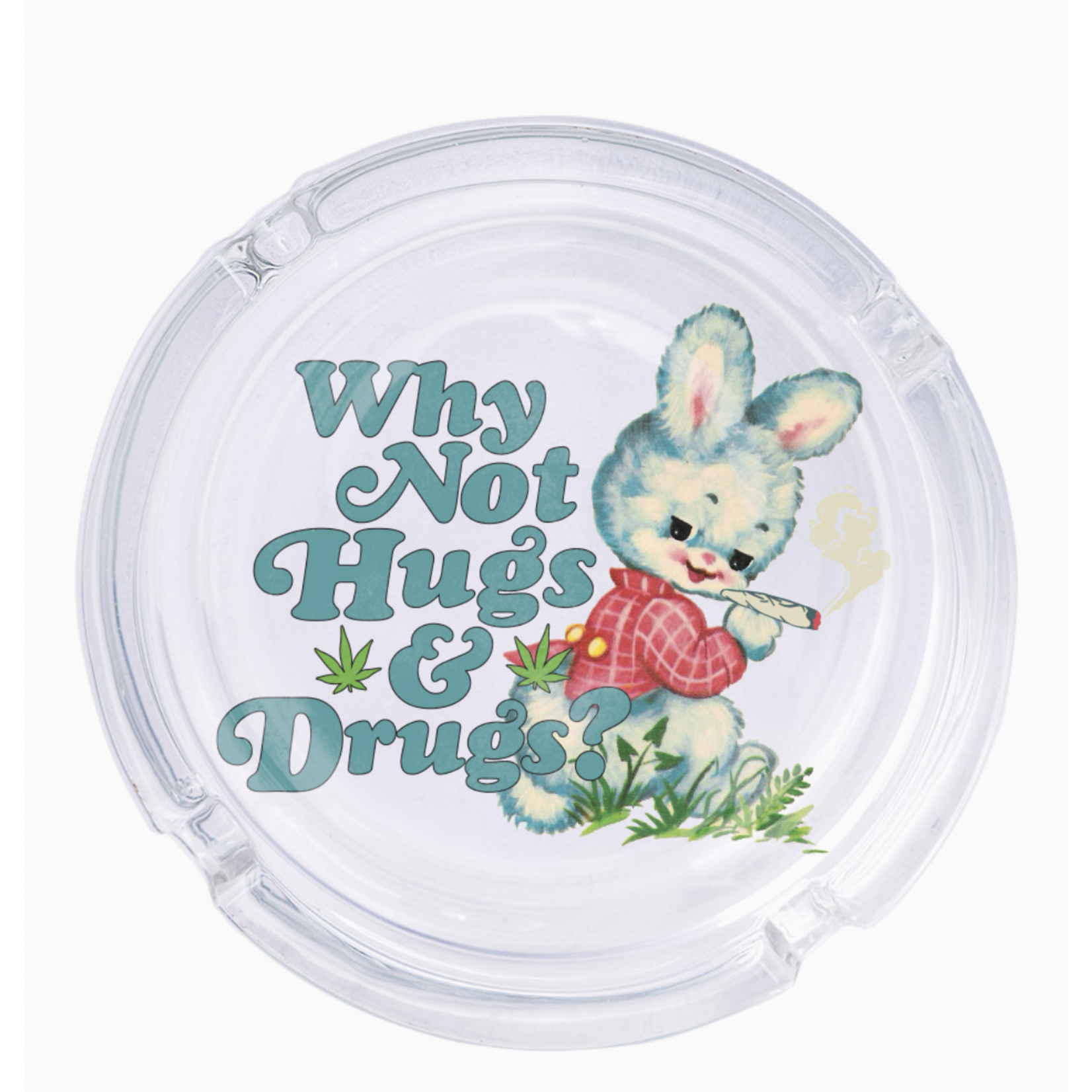femfetti Hugs and Drugs Glass Ashtray