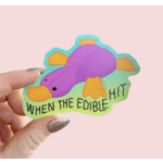 The Peach Fuzz When the Edible Hit Sticker