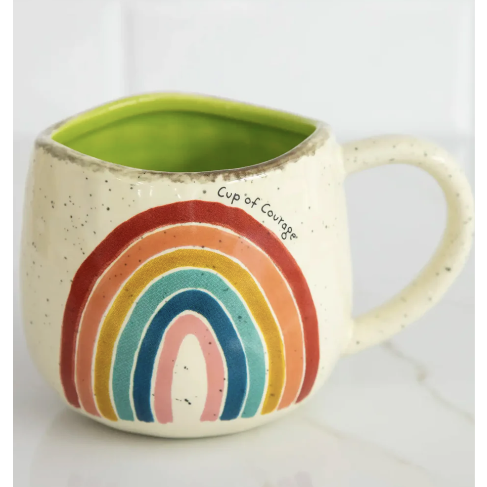 Natural Life Artisan Rainbow Mug - Cup of Courage