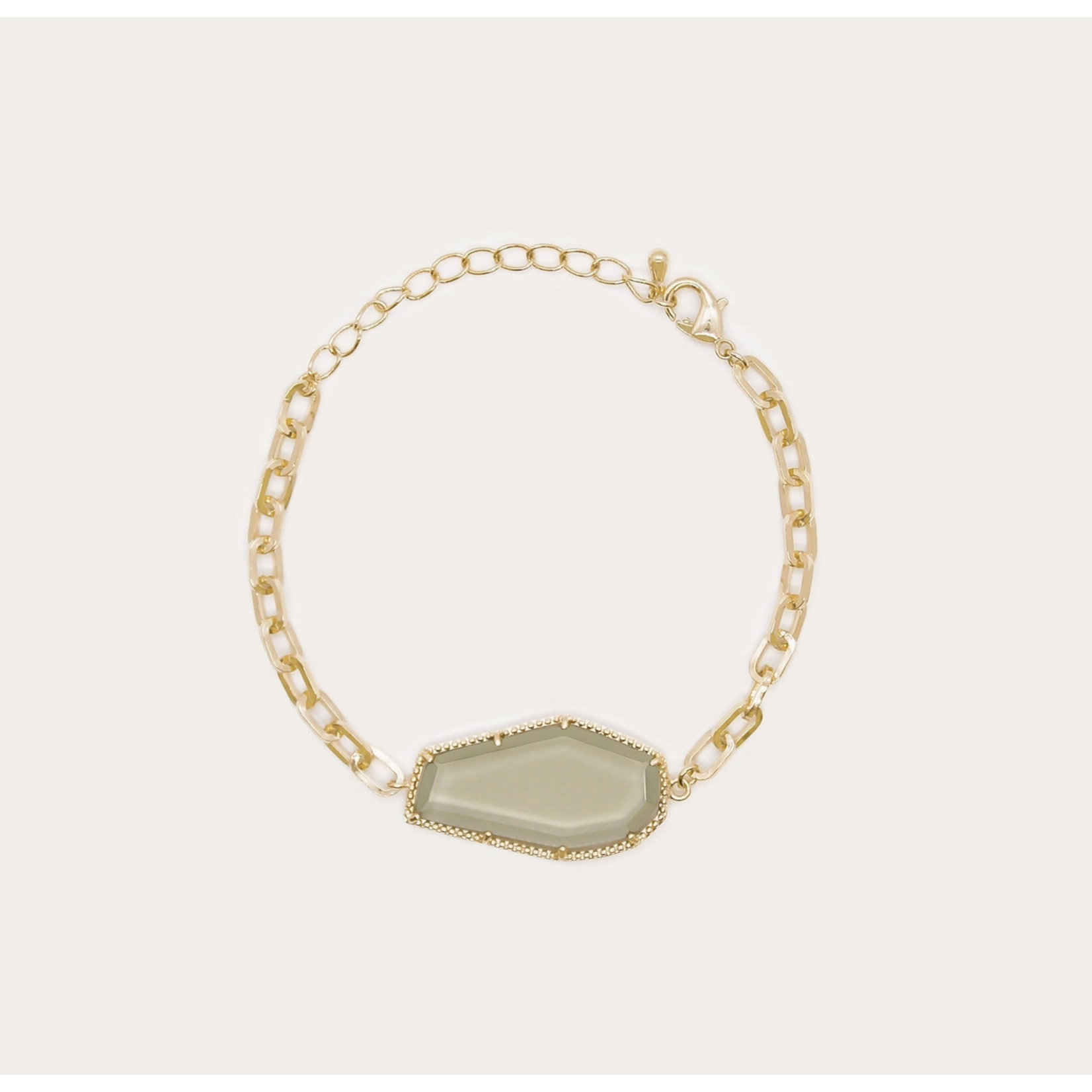 Doty Chou Objects Gold Glass Gem Bracelet - Gold Filled Chain