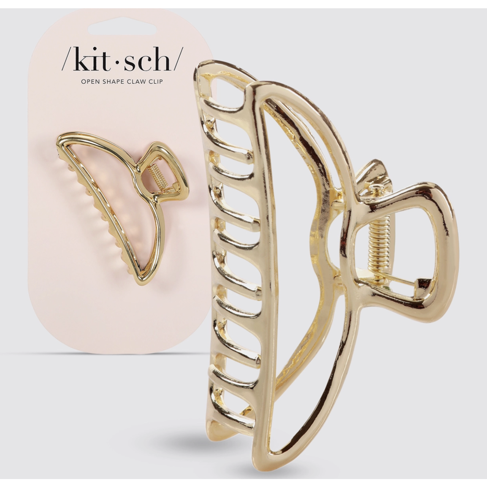 Kitsch Open Shape Claw Clip - Gold