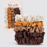 Kitsch Satin Petite Scrunchies 5pc Set- Sedona