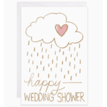 9th Letterpress Happy Wedding Shower - Mini Card