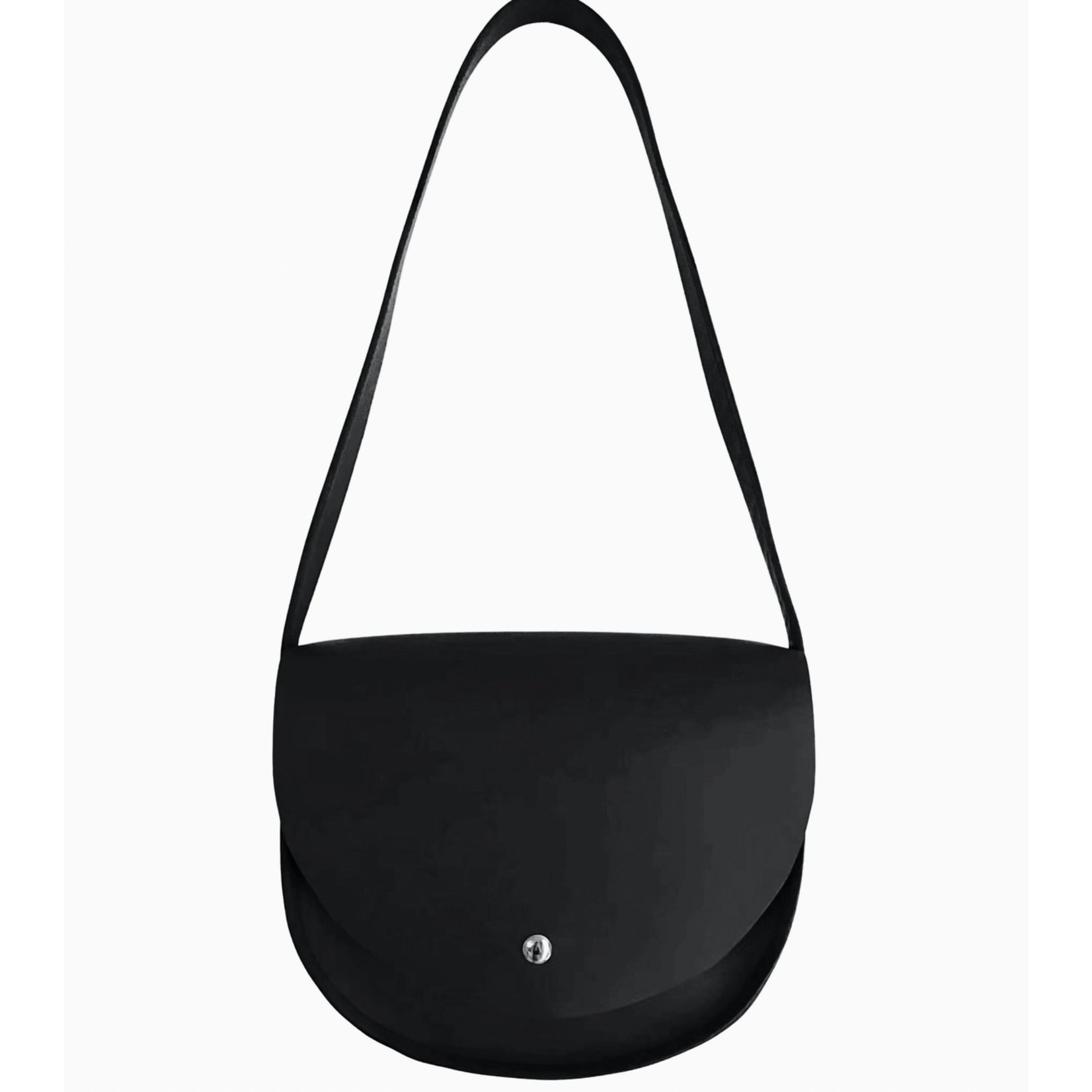 Katerina NYC Darla Leather Shoulder Bag Black