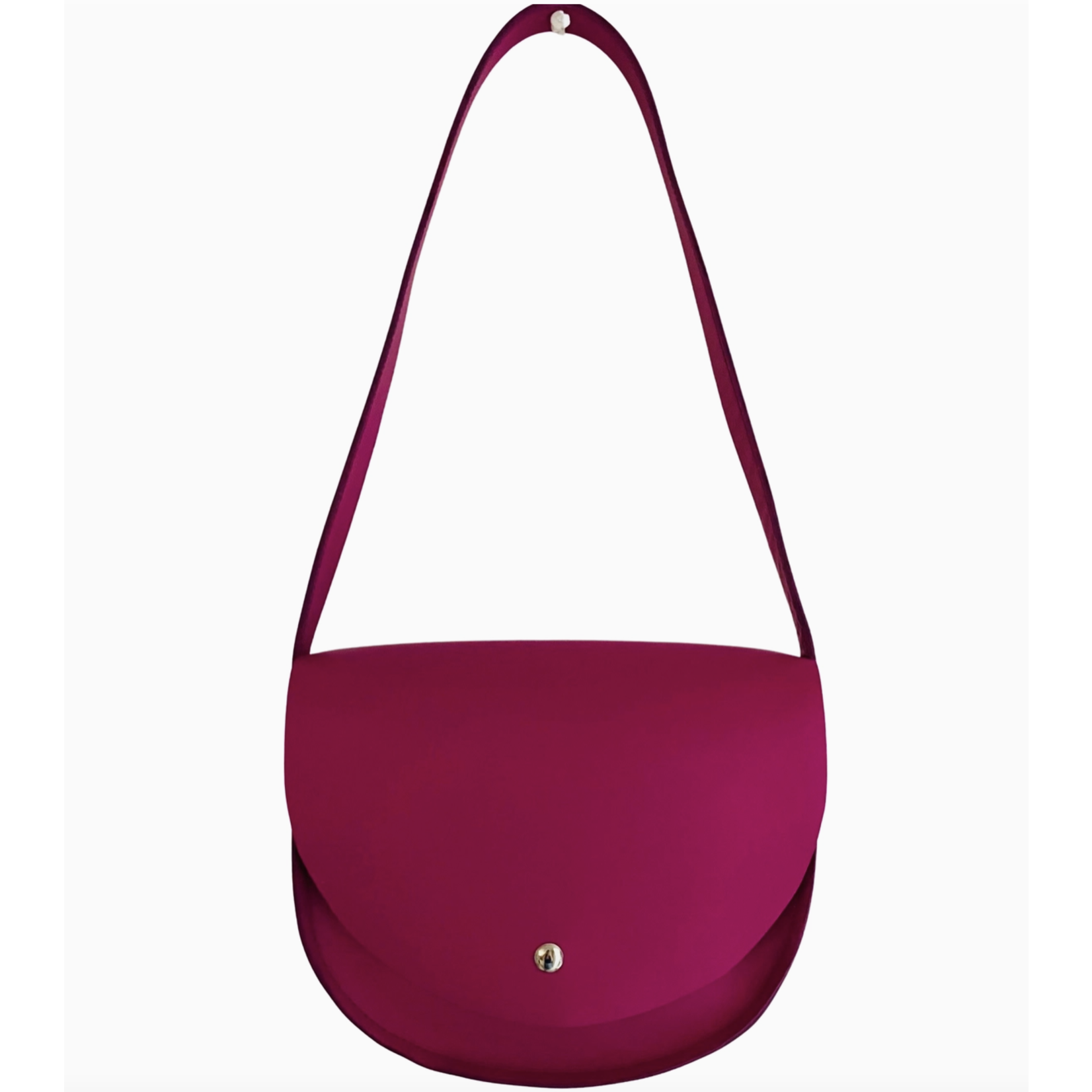 Katerina NYC Darla Leather Shoulder Bag Fuchsia FINAL SALE