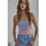 By Together Stacie Tube Top-Pink/Blue