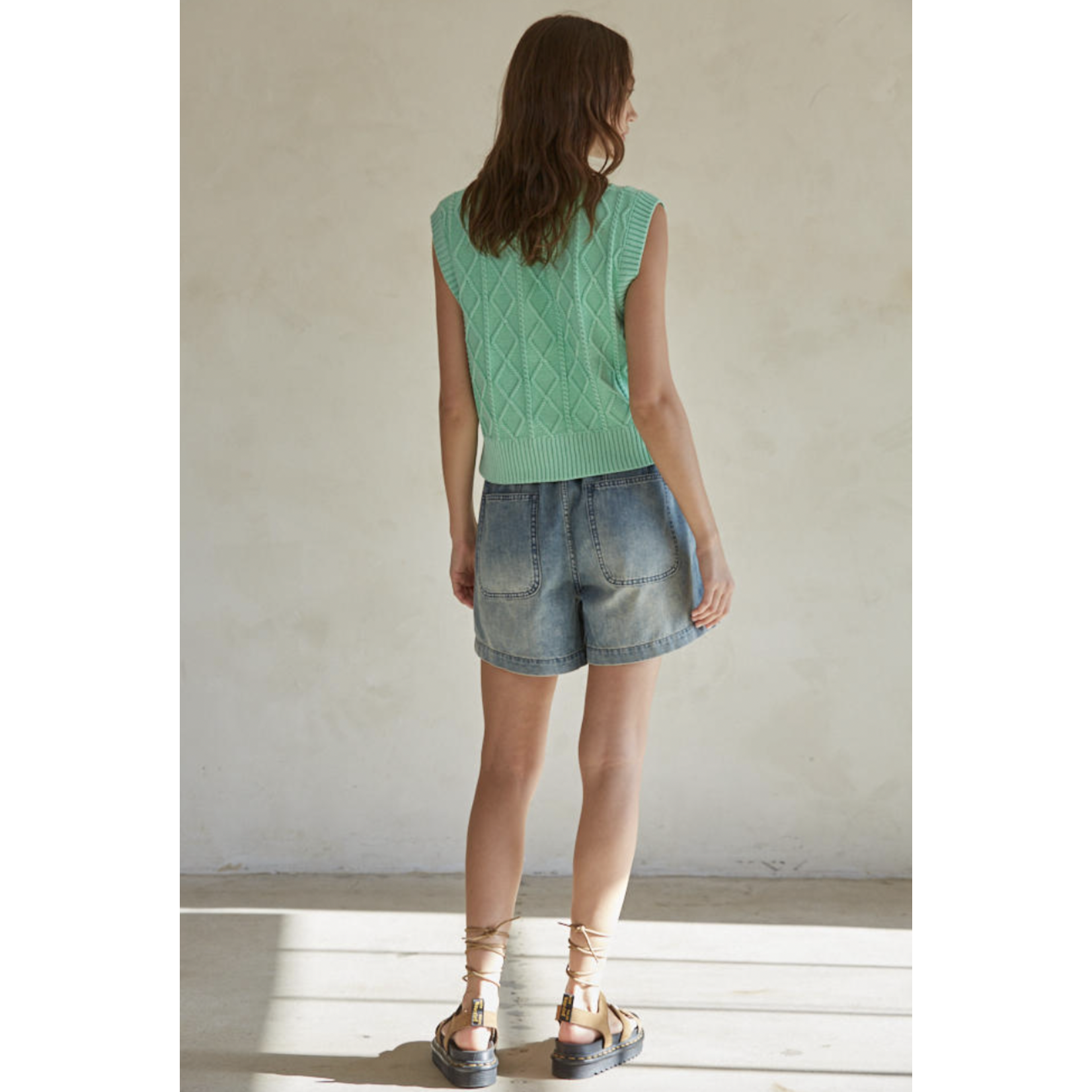 By Together Braelynn Vest Top-Mint FINAL SALE