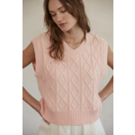 By Together Braelynn Vest Top-Sheer Rose FINAL SALE