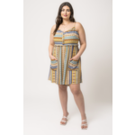 Gilli Smocked Abstract Romper-Ivory/Multi FINAL SALE