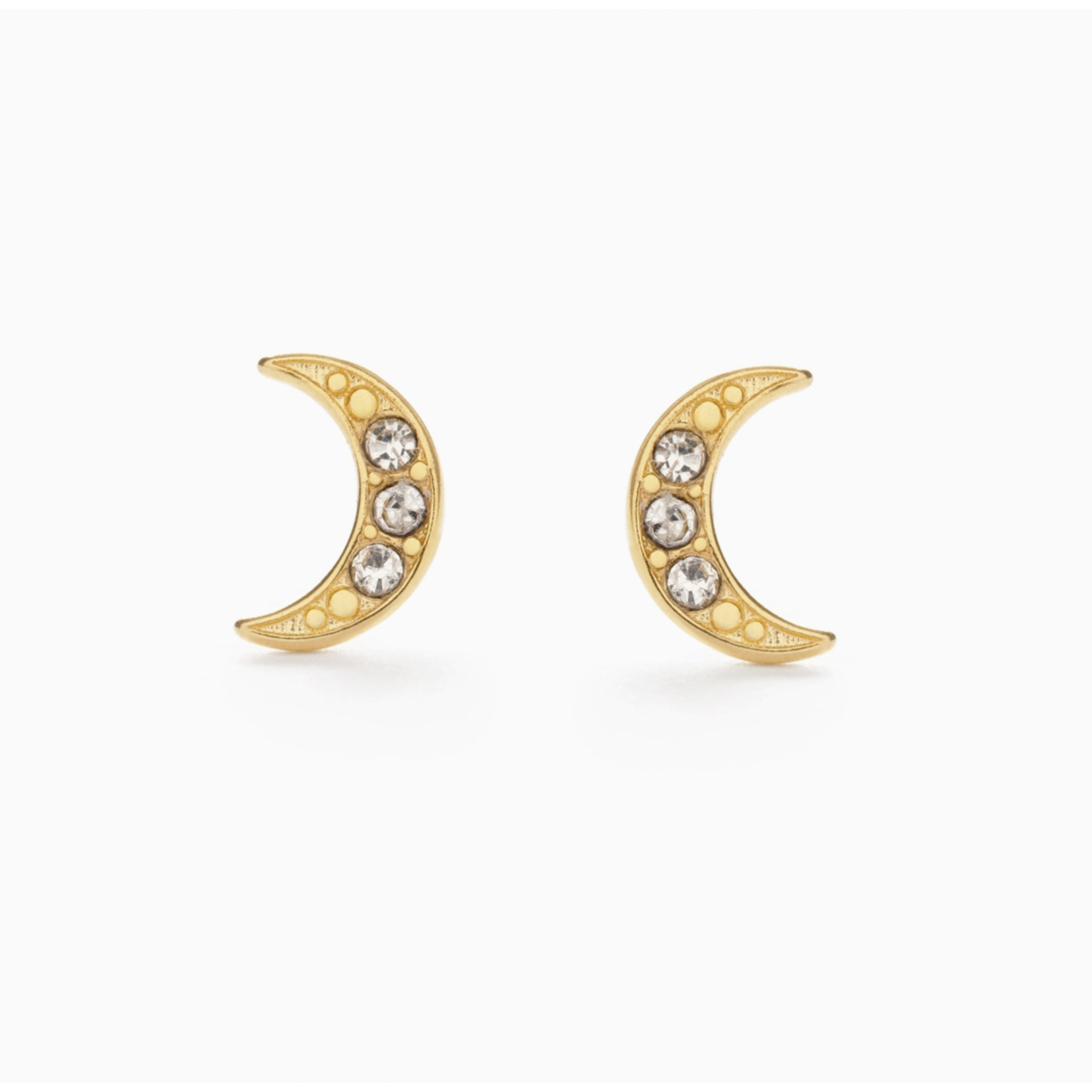 Amano Studio Crescent Moon Crystal Stud Earrings