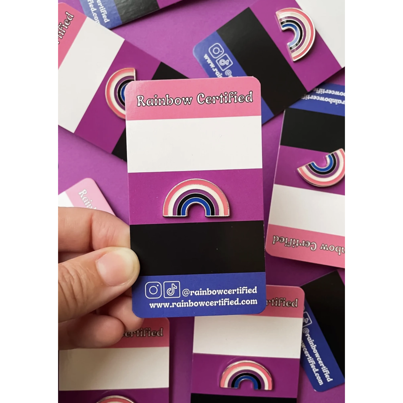 Rainbow Certified Genderfluid Rainbow Pin