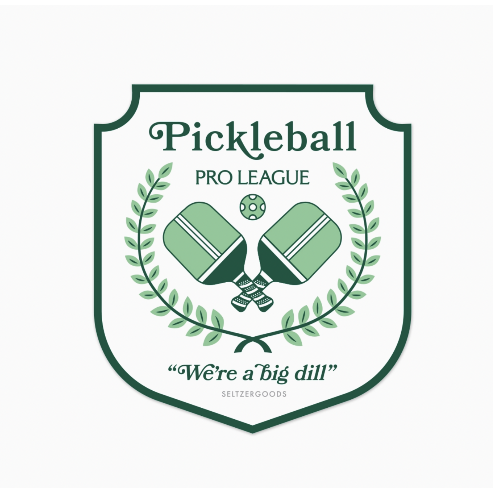 Seltzer Pickleball Crest Sticker