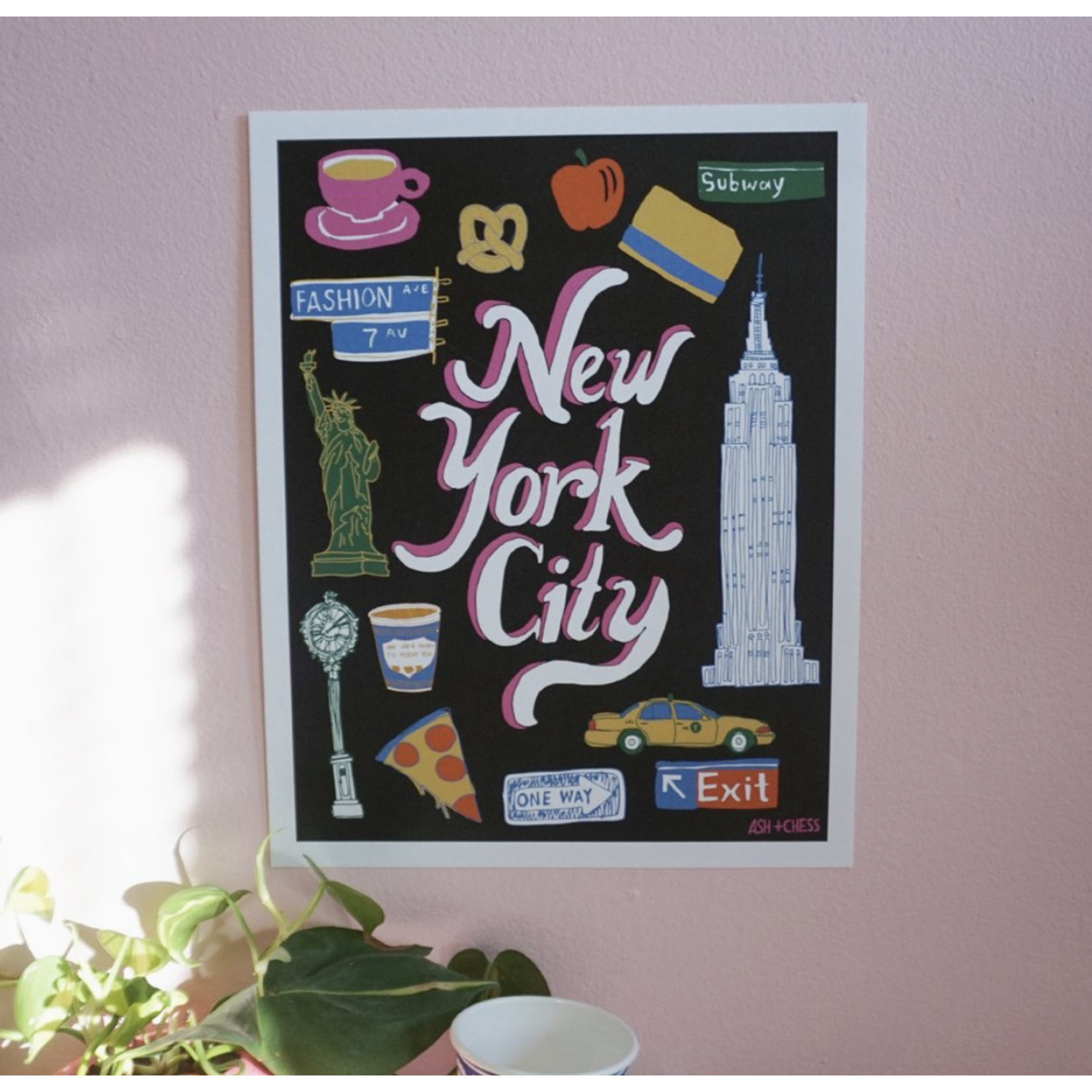 Ash + Chess Cute Nyc Art Print