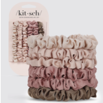 Kitsch Ultra Petite Satin Scrunchies 6pc - Terracotta