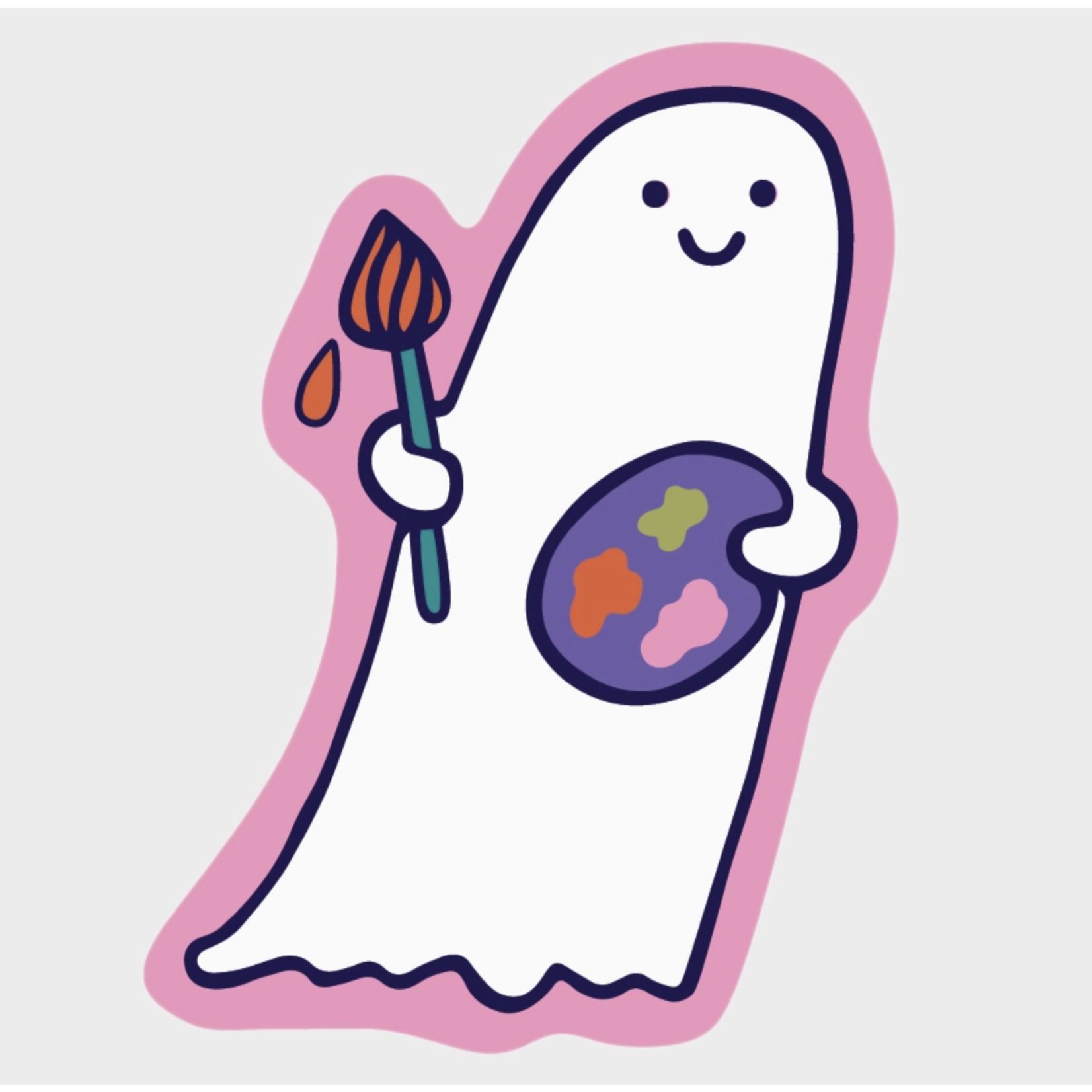 The Good Twin Art Ghost Sticker