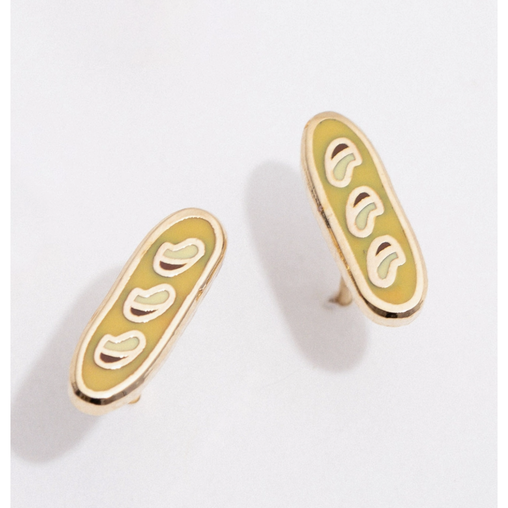 Larissa Loden Baguette Enamel Stud Earrings