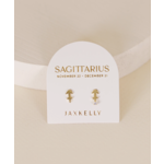 JaxKelly Zodiac Gold Earrings - Sagittarius