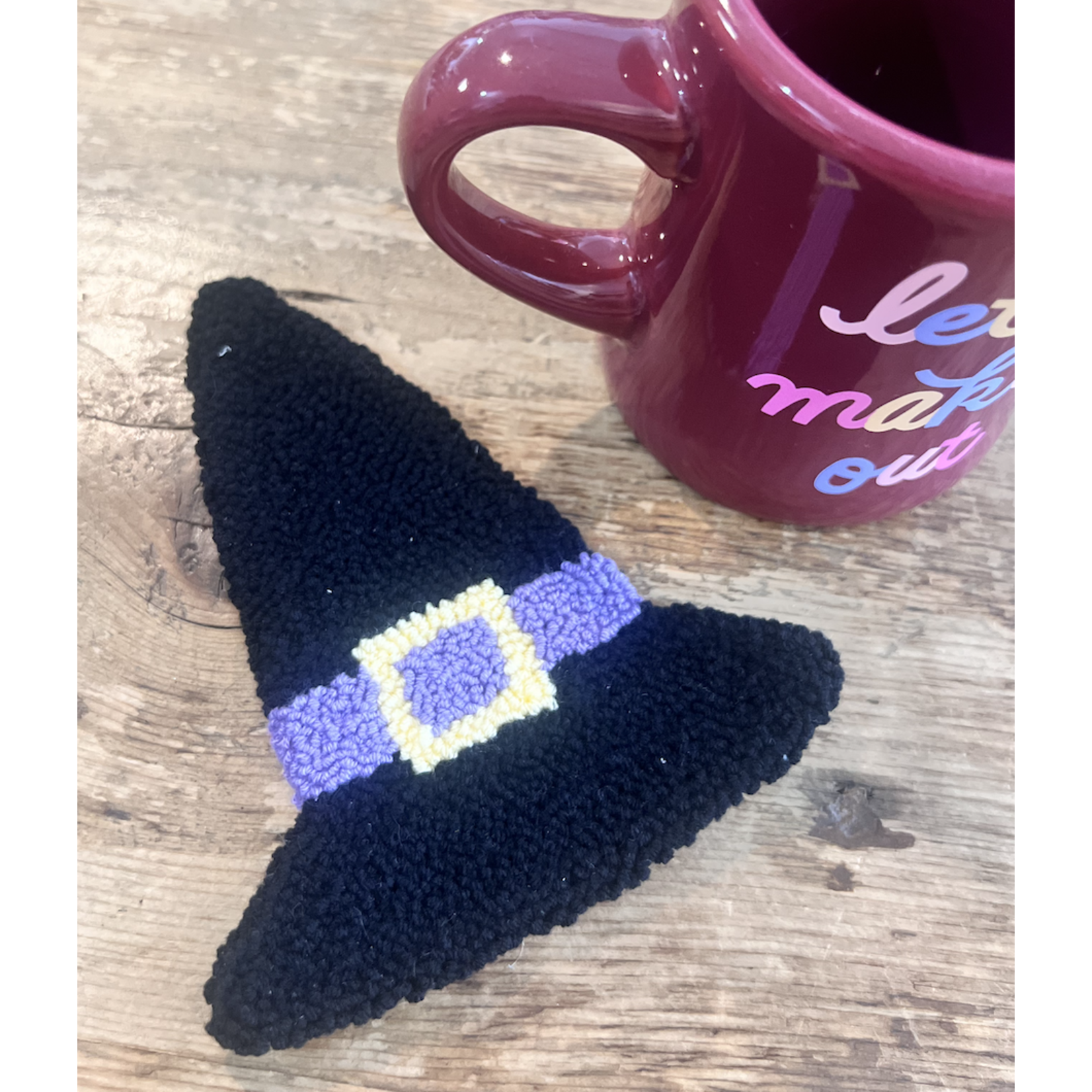 Embroidery with Aycan Mug Rug- Witch Hat