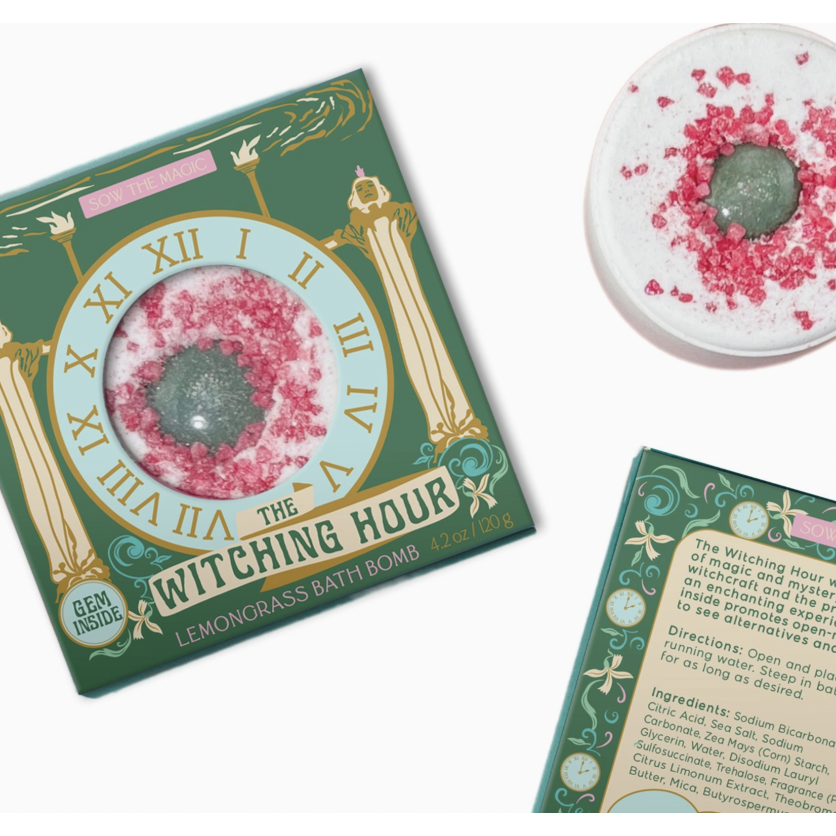 Sow the Magic The Witching Hour Lemongrass Bath Bomb with Aventurine