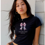 femfetti Only Ugly People Hate Me Baby Tee-Black