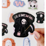 Jollie Ollie Designs Life Is Short, Shop Small Sticker