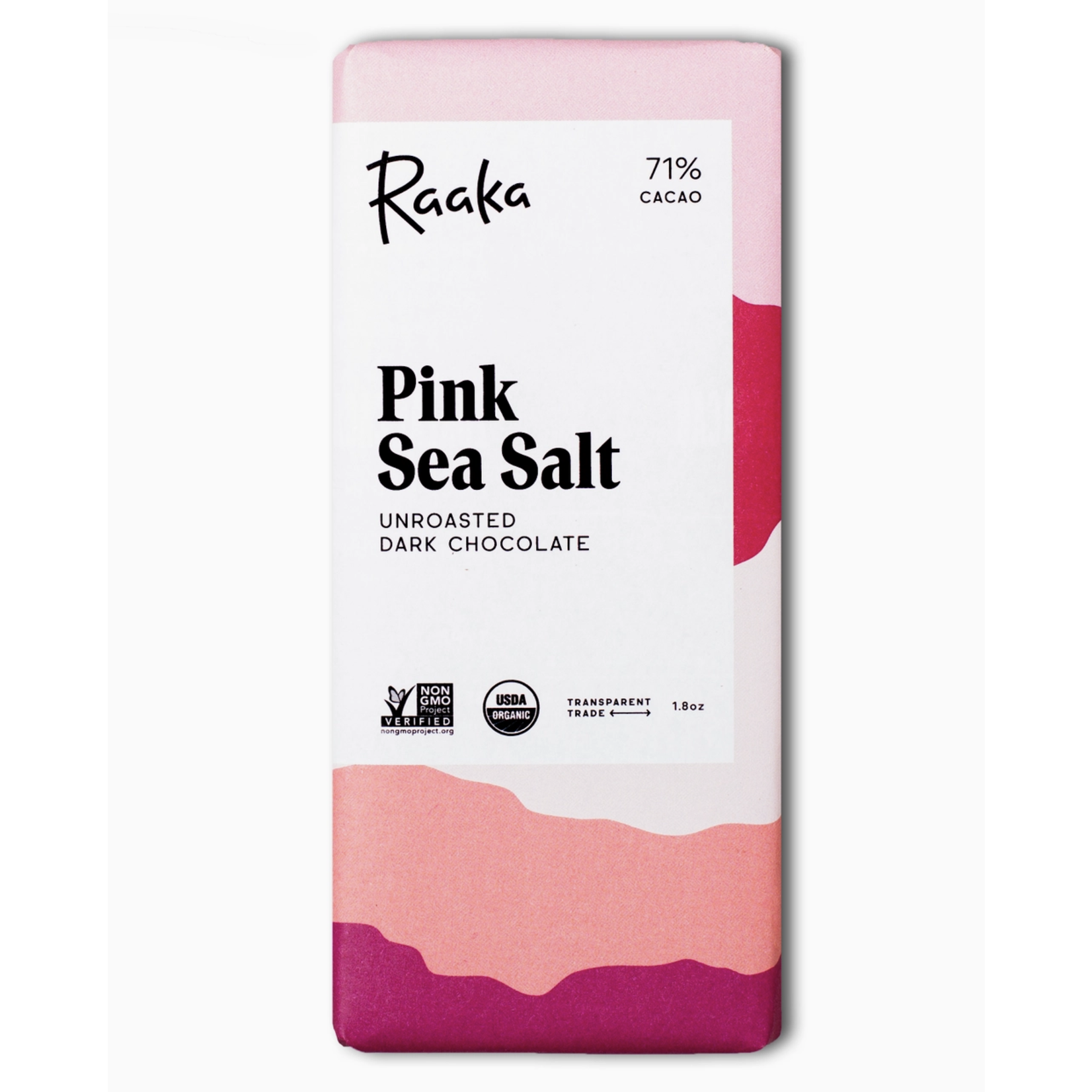 Raaka Chocolate 71% Pink Sea Salt Chocolate Bar