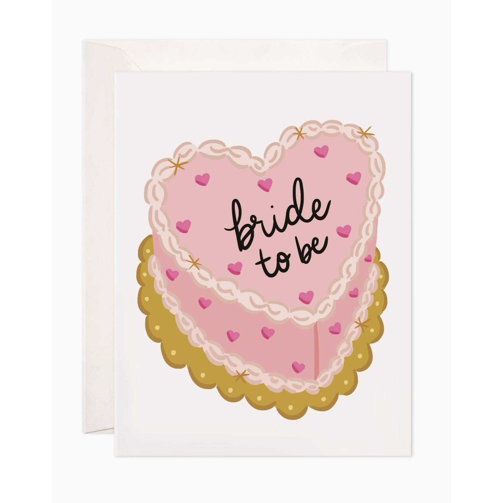 Bloomwolf Studio Bride Cake Greeting Card