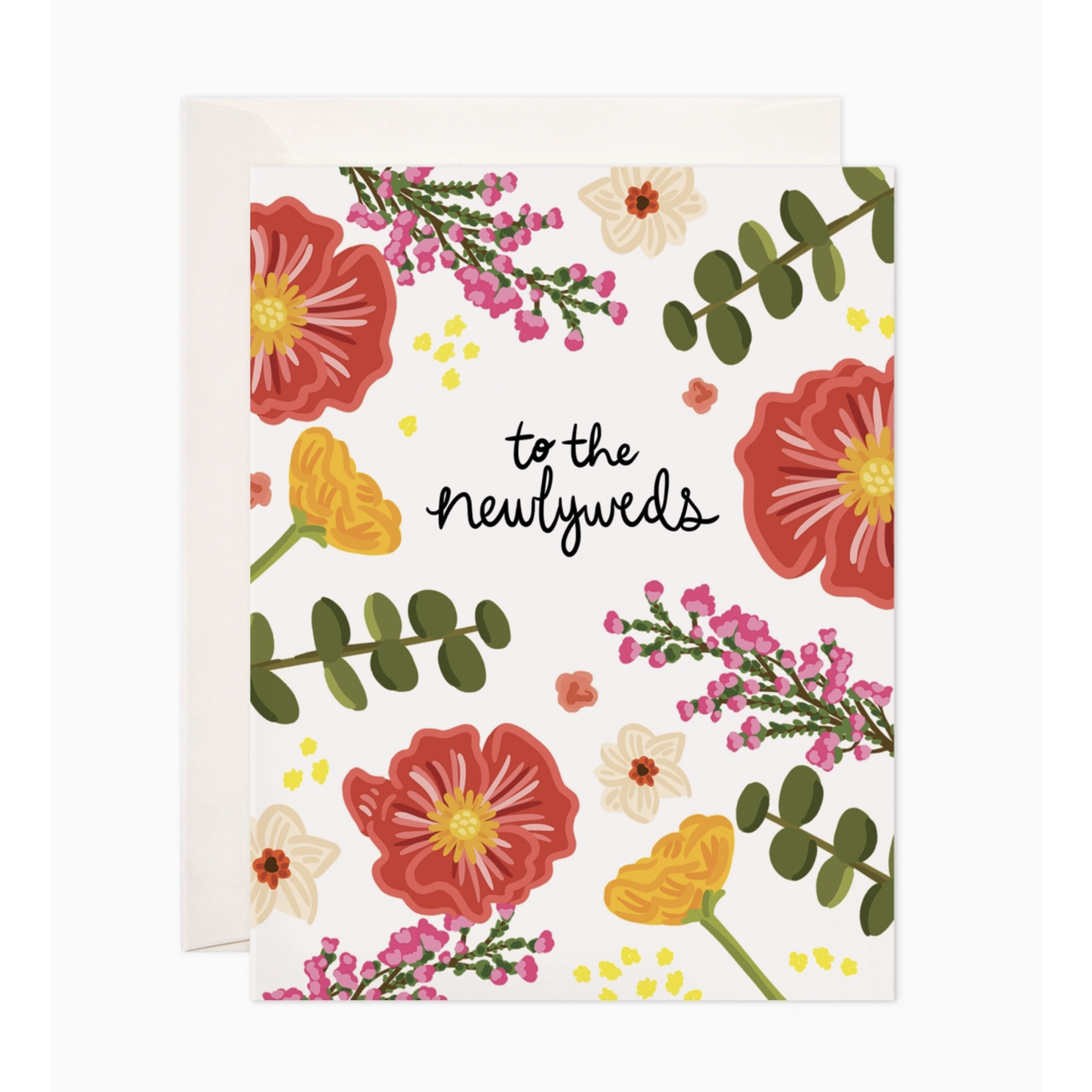 Bloomwolf Studio Just Married Greeting Card