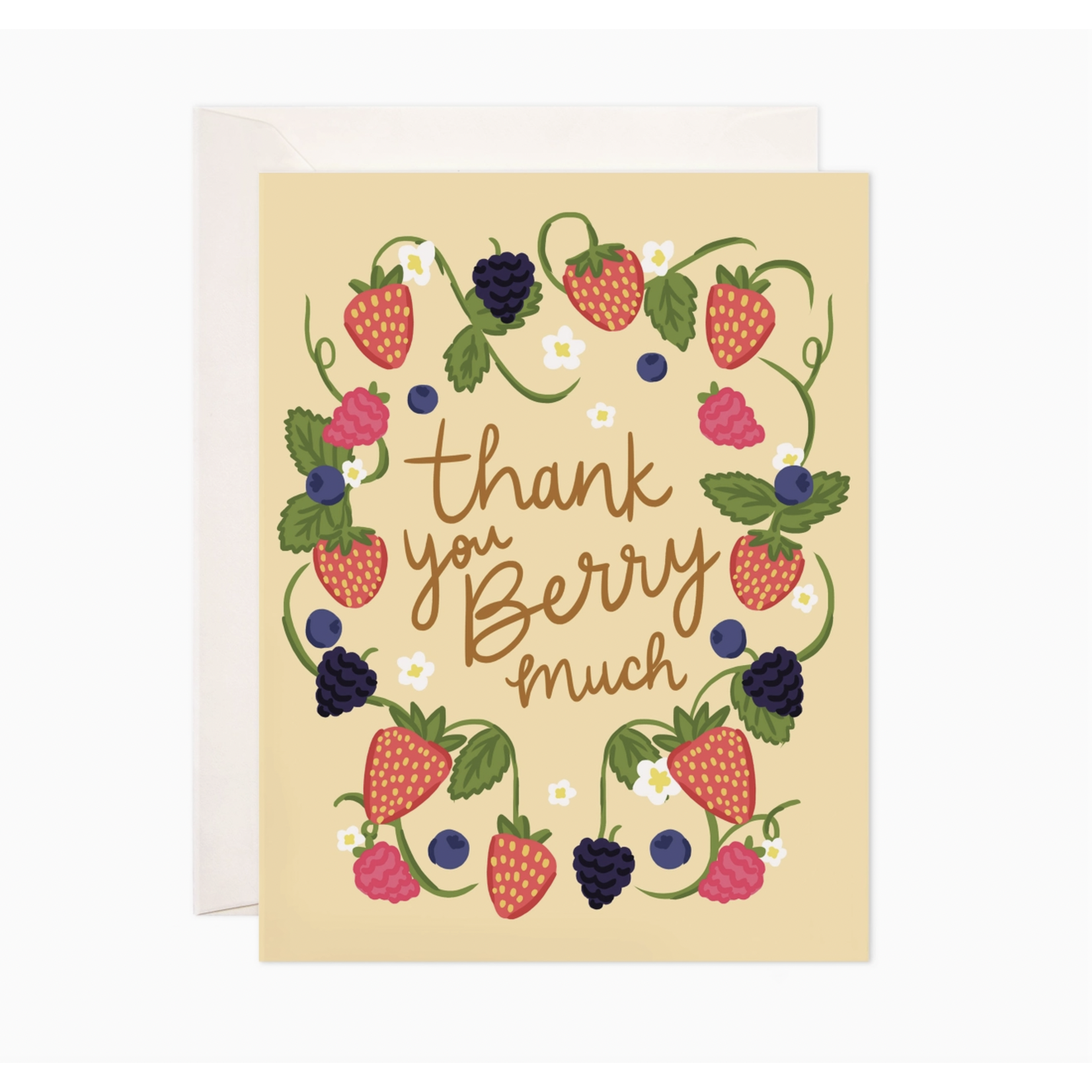 Bloomwolf Studio Thank You Berry Greeting Card