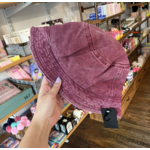 David & Young Distressed Bucket Hat - Burgundy