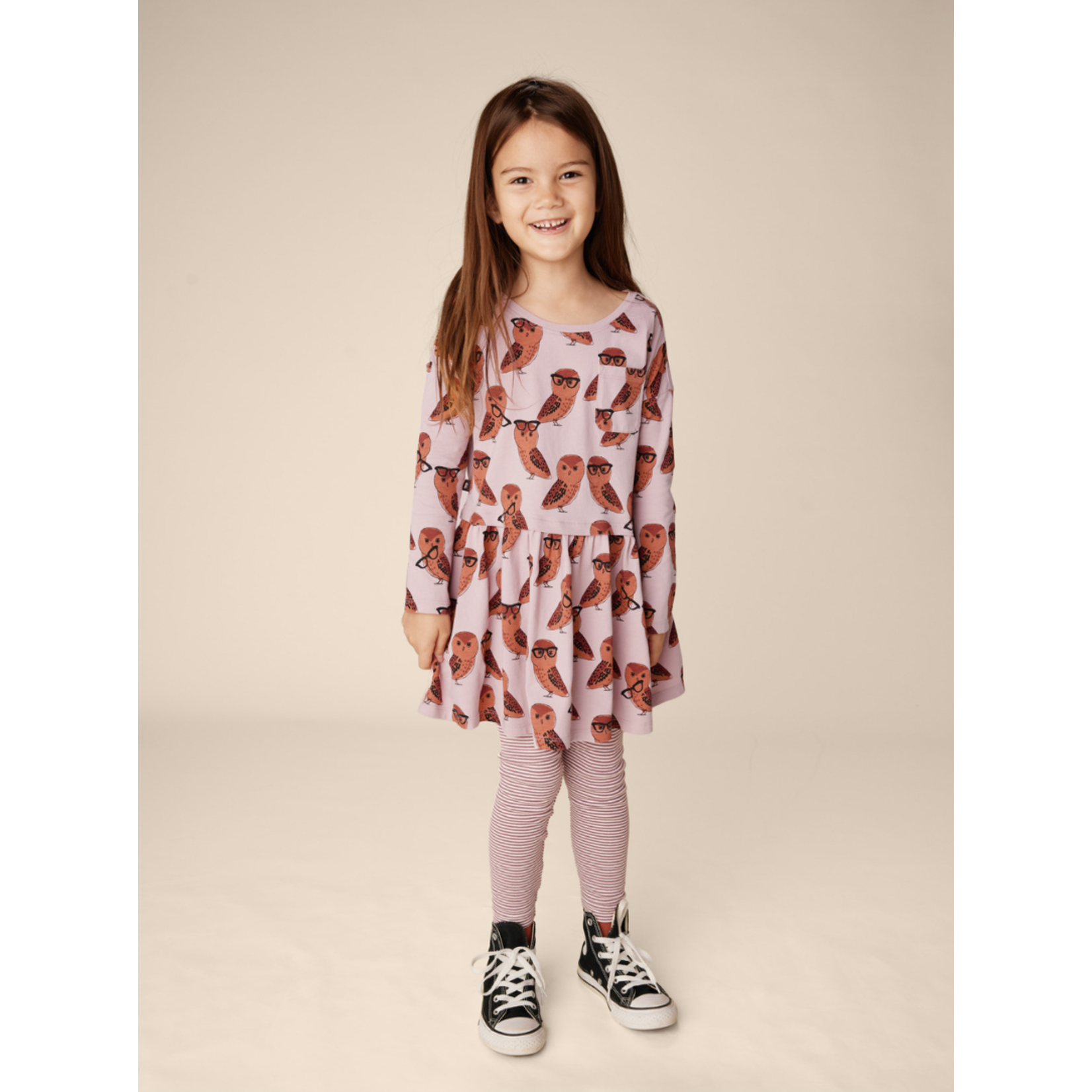 Tea Collection Printed Pocket Play Dress-Owl