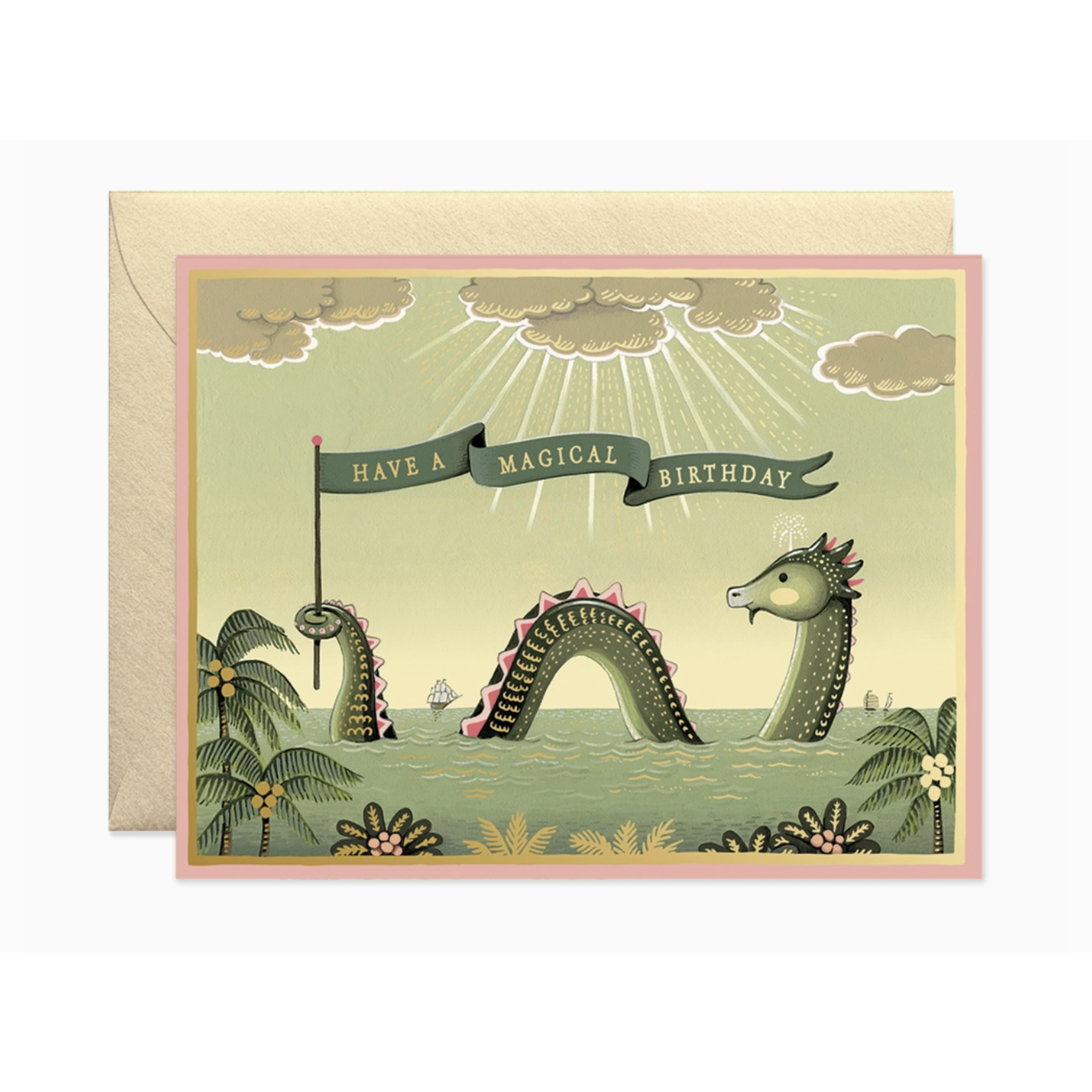 JooJoo Paper Sea Monster Birthday Greeting Card