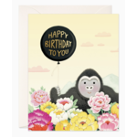 JooJoo Paper Shy Gorilla Birthday Greeting Card