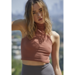 By Together Louann Sleeveless Turtleneck-Chestnut