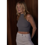 By Together Louann Sleeveless Turtleneck-Graphite