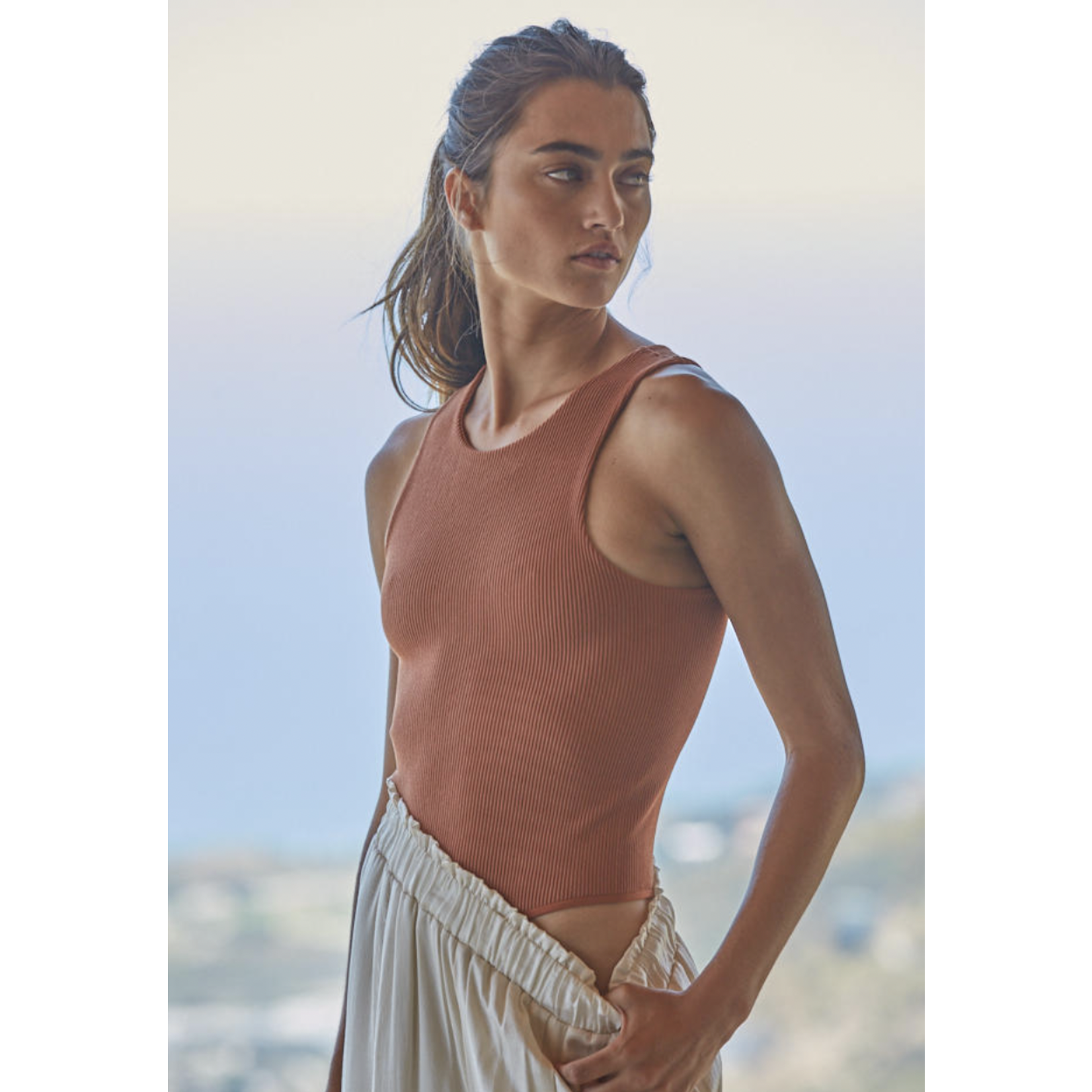 By Together Want It All Bodysuit-Brick
