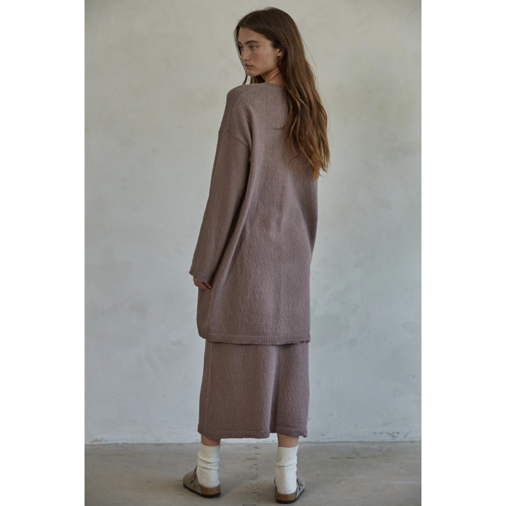 By Together Jamie Cardigan-Dark Mocha - FINAL SALE