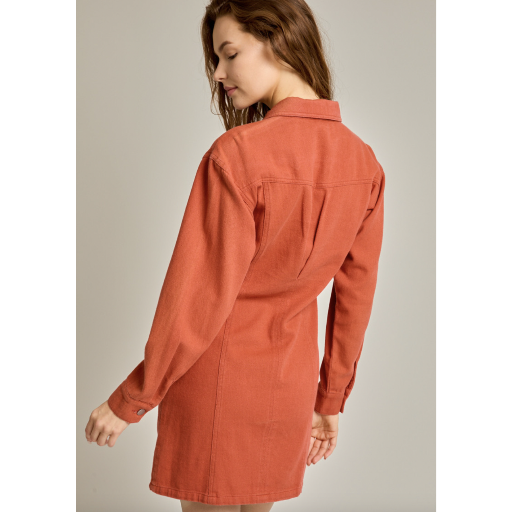 Lelis Maggie Utility Dress-Rust FINAL SALE