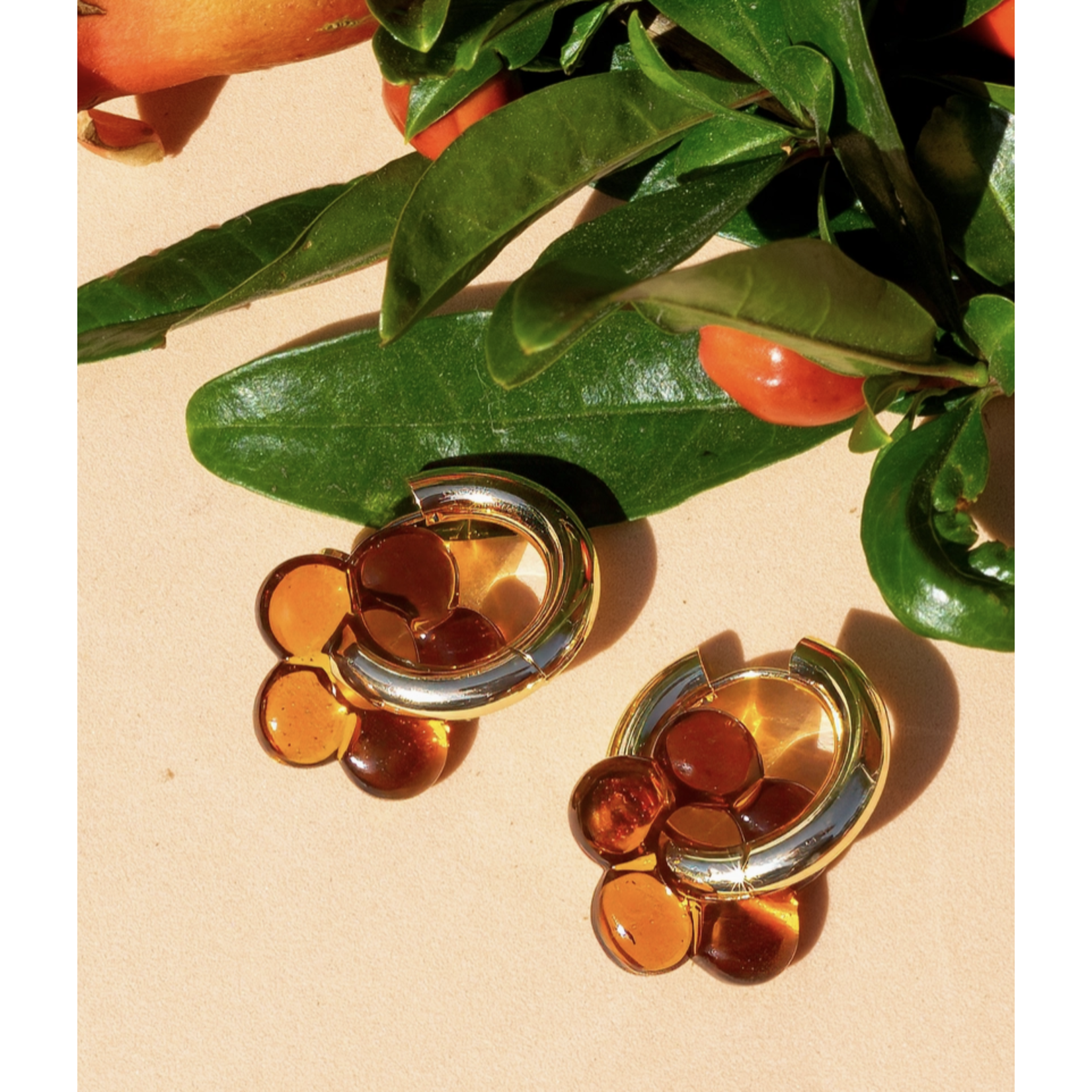 Peter and June Dazy Glaze Hoops- Amber