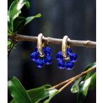 Peter and June Dazy Glaze Hoops- Azure Blue