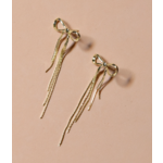 Peter and June Disco Bow Stud-Gold Plated
