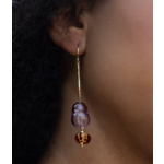 Peter and June Lennox Dangle Earring-Lilac