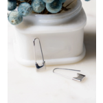 Peter and June Sid Safety Pin Earrings-Silver