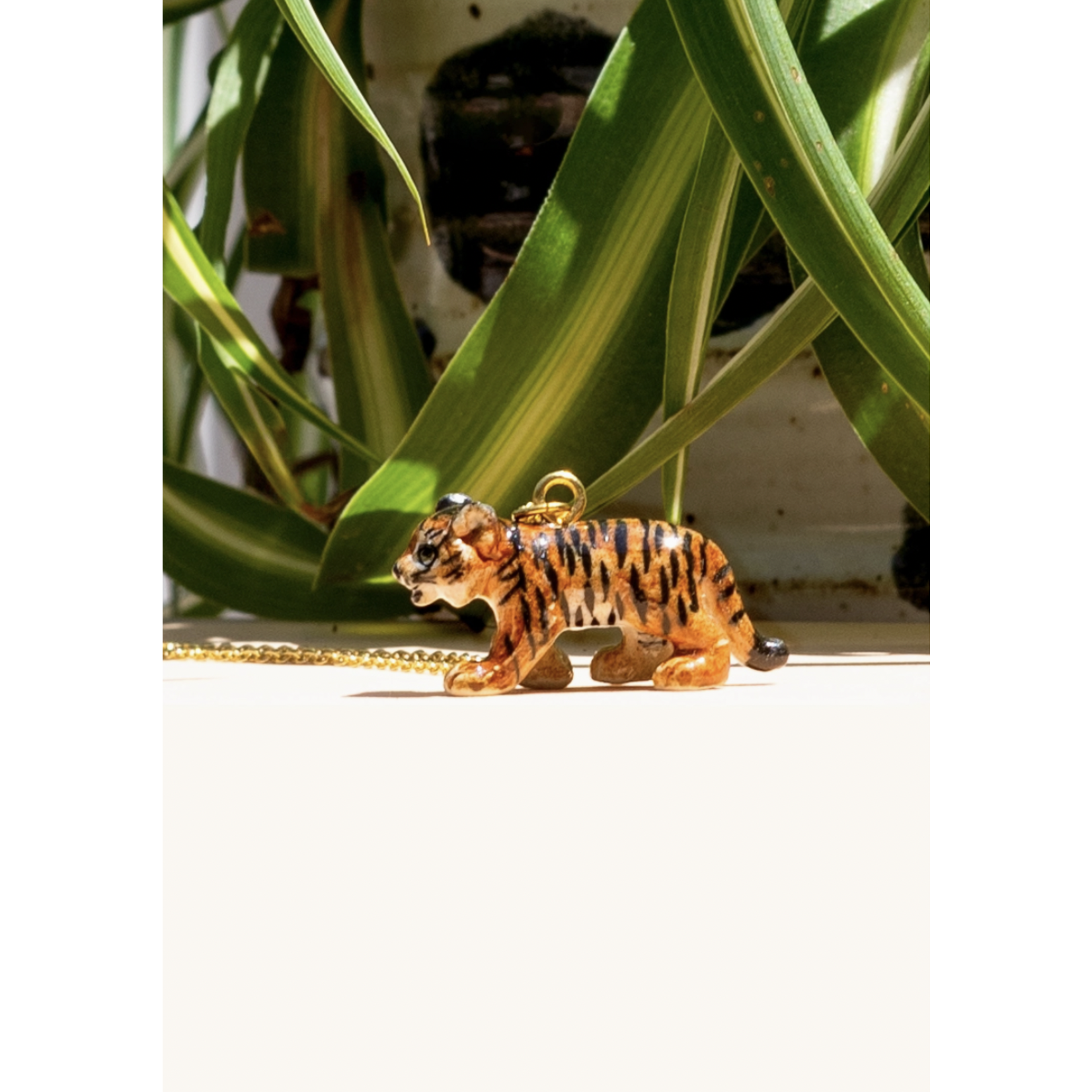 Peter and June Tiny Tiger Necklace