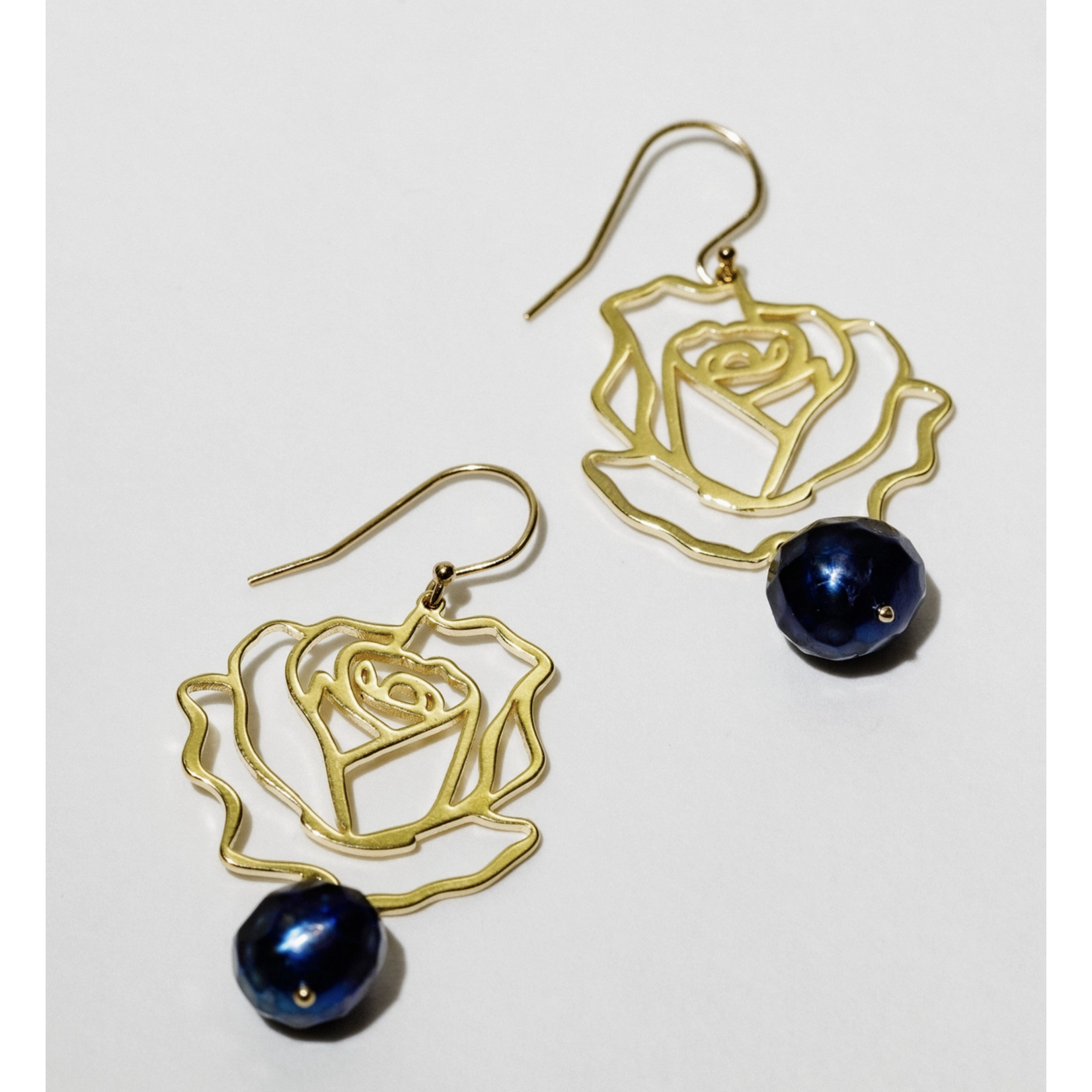 Larissa Loden Alison Faceted Pearl Flower Earrings