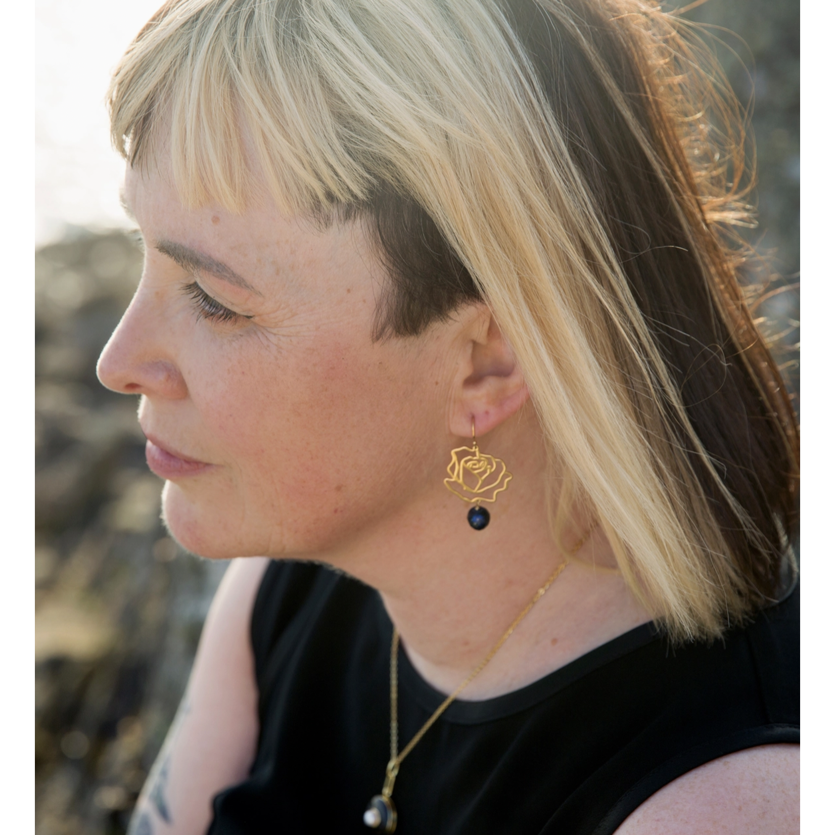 Larissa Loden Alison Faceted Pearl Flower Earrings