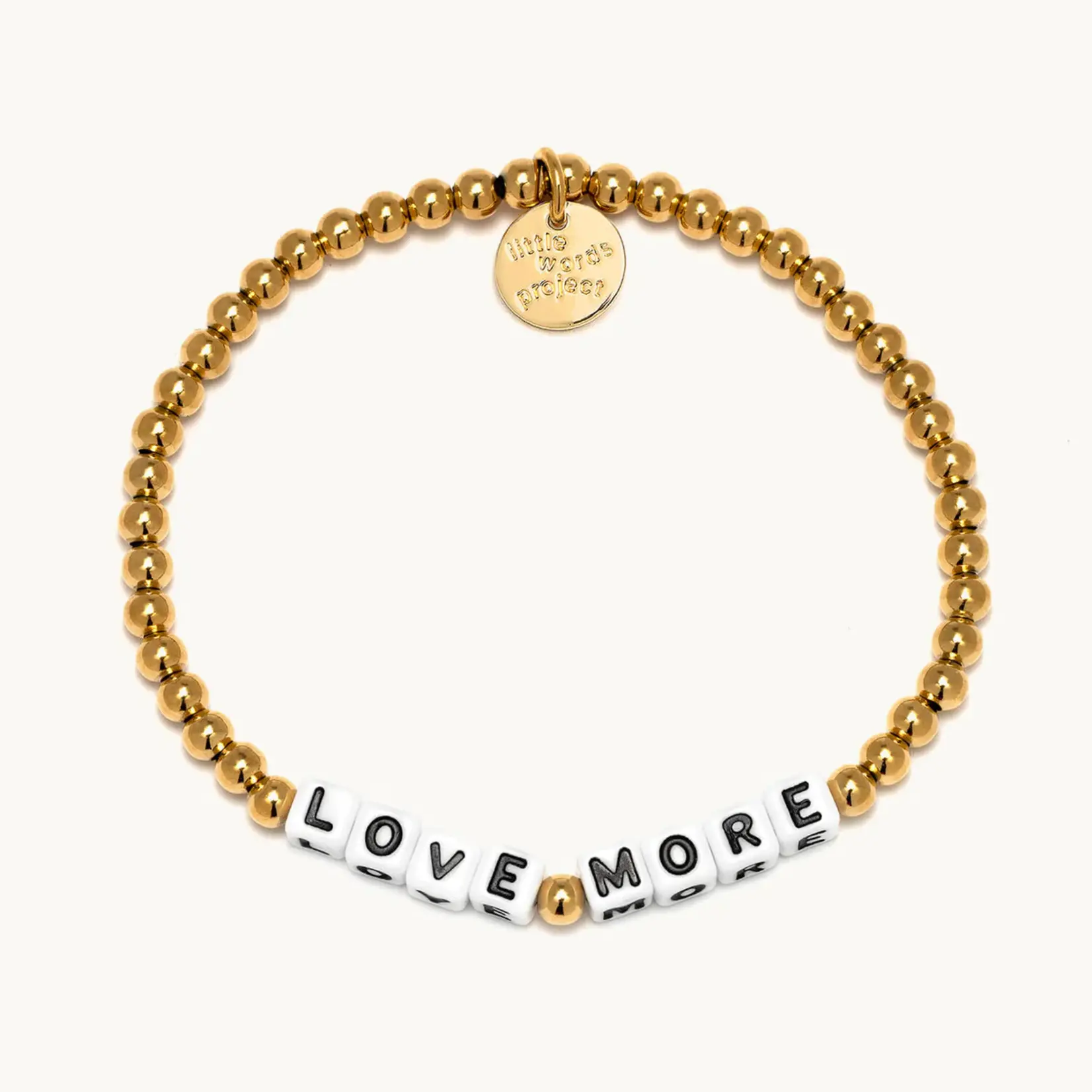 Little Words Project White-Love More-Gold Plated