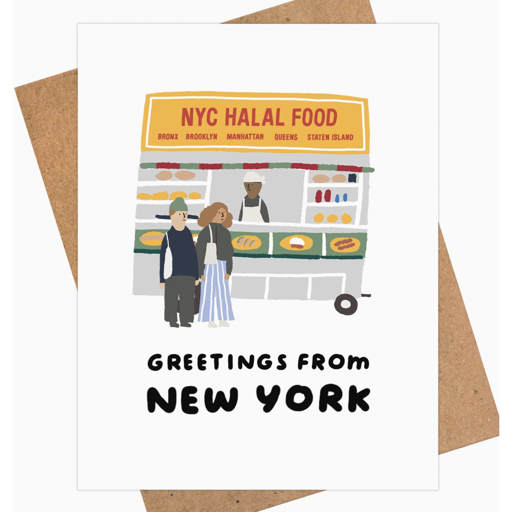 IEJ Studio New York City Greeting Card - Nyc Food Cart