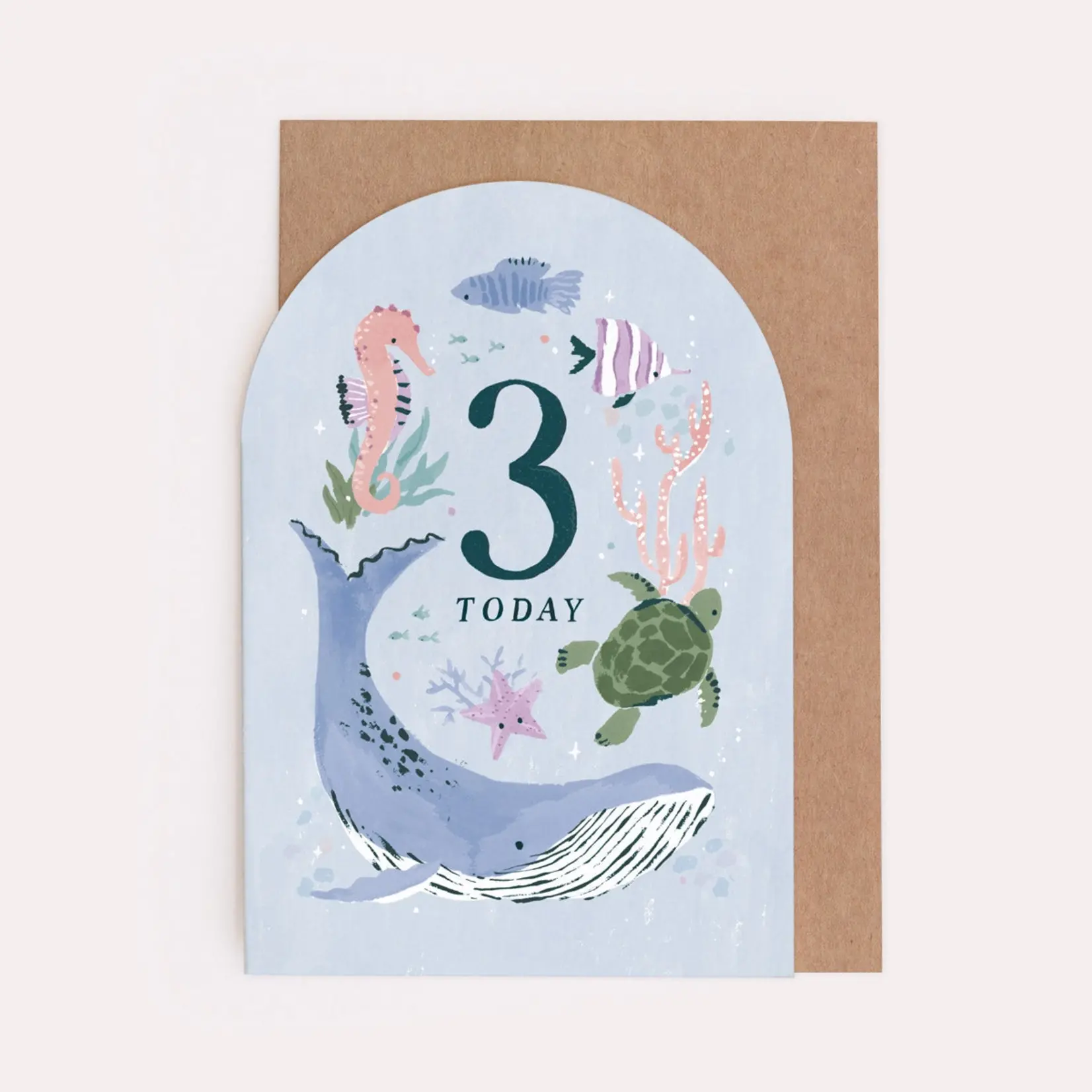 Sister Paper Co. Age 3 Birthday Card